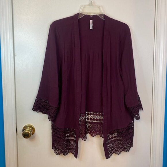 Xhilaration Sweaters - Xhilaration Red lace sweater